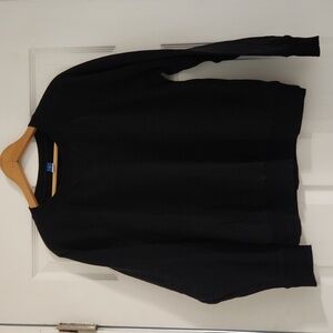 Black crewneck sweater